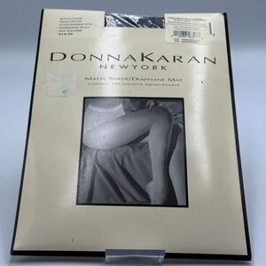 Vintage Donna Karan Matte Sheer Control Top Black/Noir Small Style D75‎